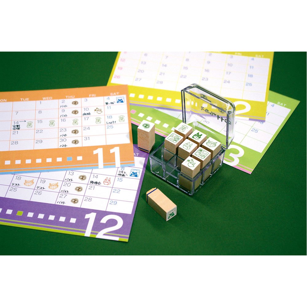 Studio Ghibli My Neighbor Totoro Mini Rubber Stamp Set (x9 Stamps) (Japan Import)