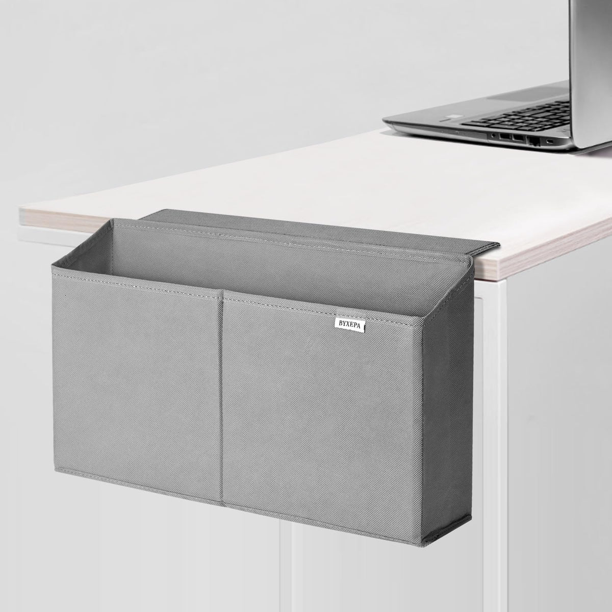 BYXEPA Desk Storage Bag, Table Storage Organizer For Computer, Gaming Desk, Dorm, Study Work Table (Grey)