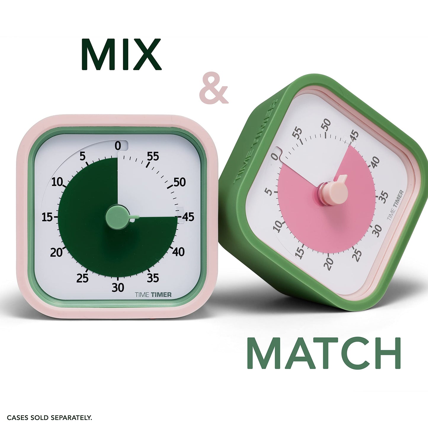 TIME TIMER Home MOD – 60-Minute Visual Timer, Home Edition, Silent Operation, for Homeschool Supplies, Study, Office & Meetings (Fern Green)