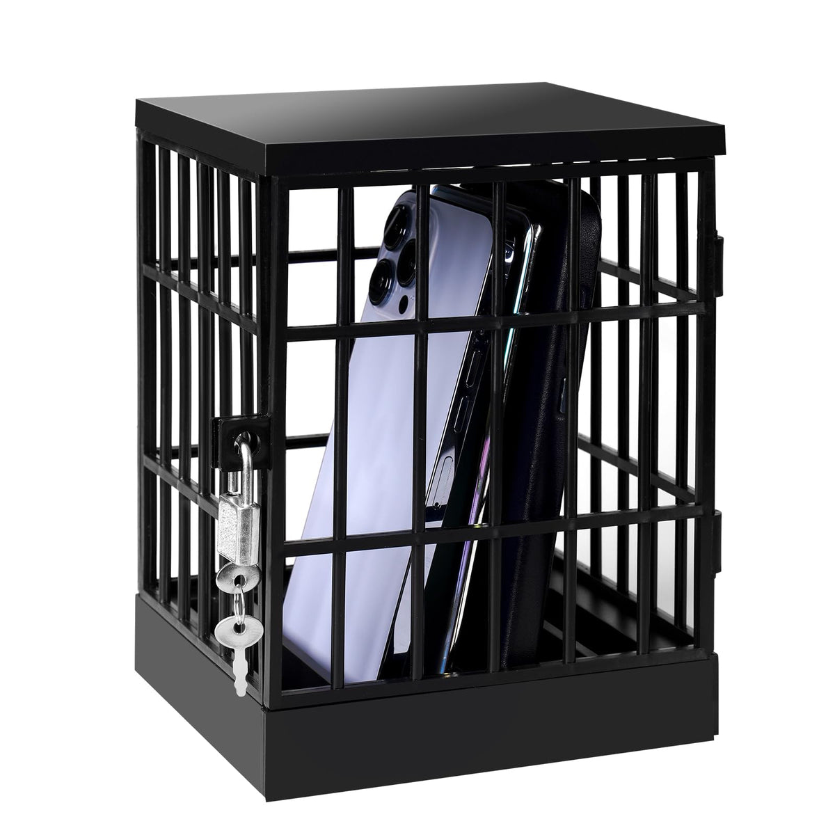 Gemaxvoled Cell Phone Jail Lock Box, Mobile Phones Prison Lockable Cage for Classroom Family Time Party