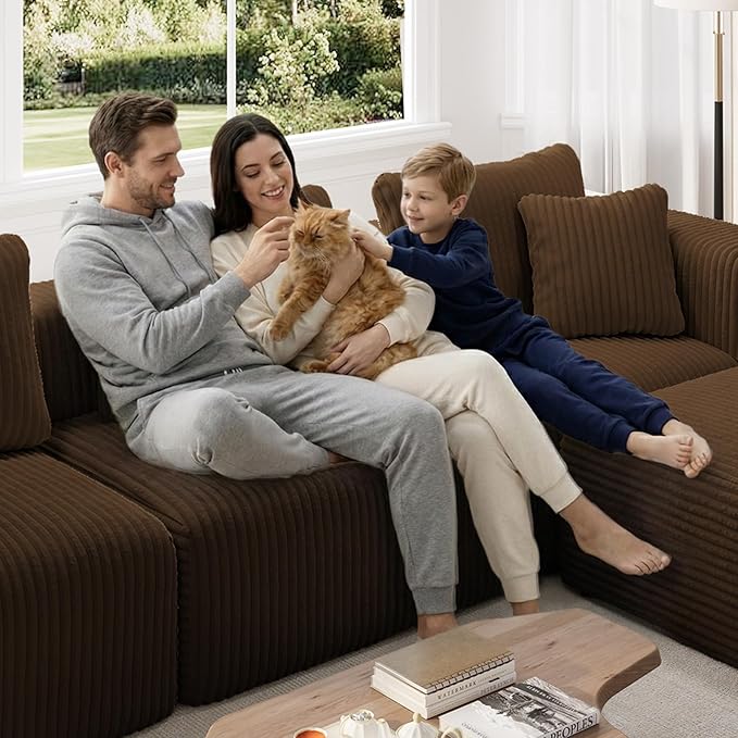 Novilla Modular Sectional Sofa, Modern Cloud Sectional Couch