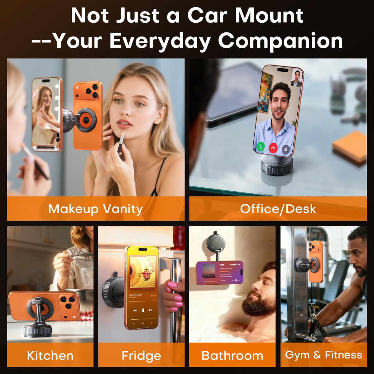 Magnetic Phone Holder for Car [98+ LB Strongest Suction & 2800gf Strongest Magnetic] 360° Adjustable Car Phone Holder for Magsafe Phone Holders for Your Car for iPhone 17 Pro Max 16 15 14 13 12 Plus