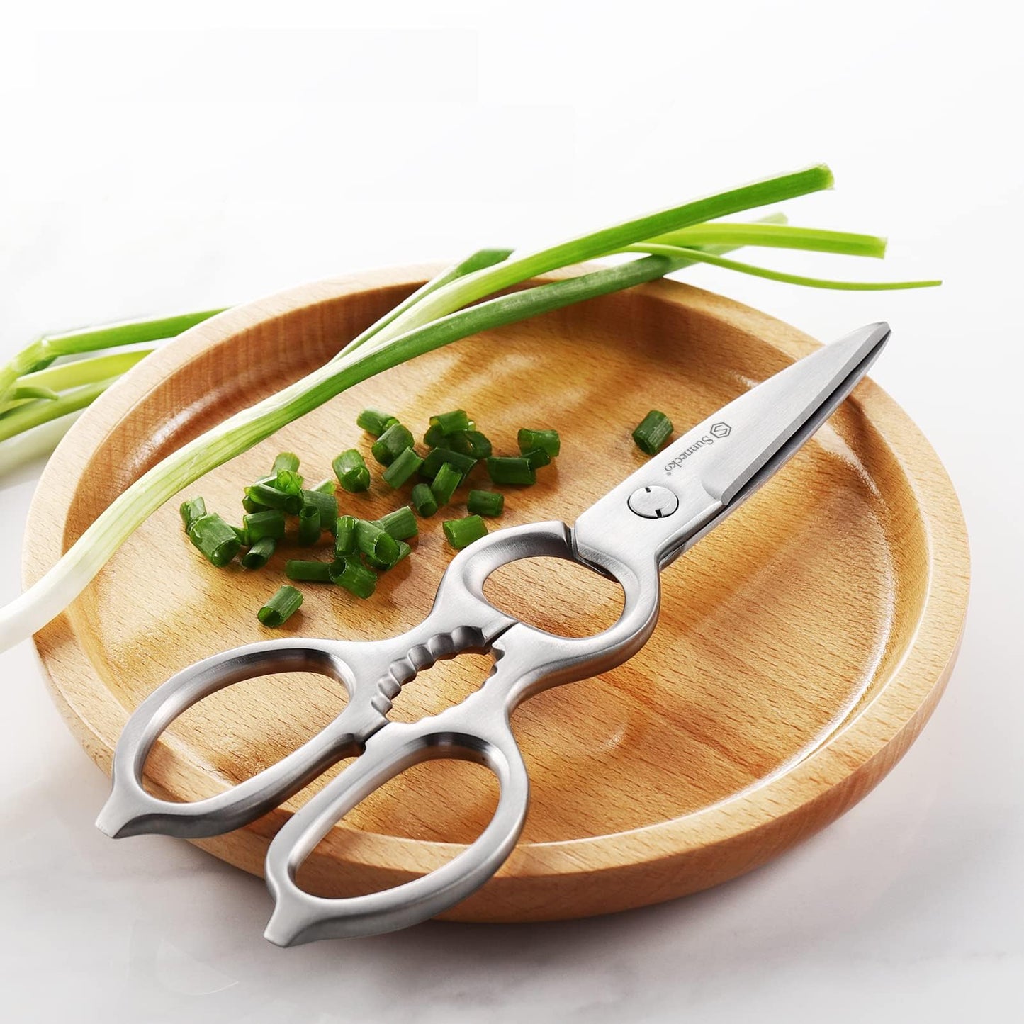 Sunnecko Heavy Duty Kitchen Scissors - Stainless Steel Kitchen Shears, Ultra Sharp Micro Serrated Poultry Shears, Cooking Scissors for Meat, Dishwasher Safe