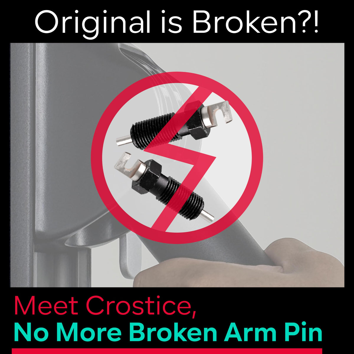 Crostice Arm Plunger Pin Compatible with Tonal Home Gym Machine, Robust Upgraded Locking Pin Assembly Replacement Kit for Repairing Broken Arm Stuck Issues, Backup Plungers Accessories, Set of 2