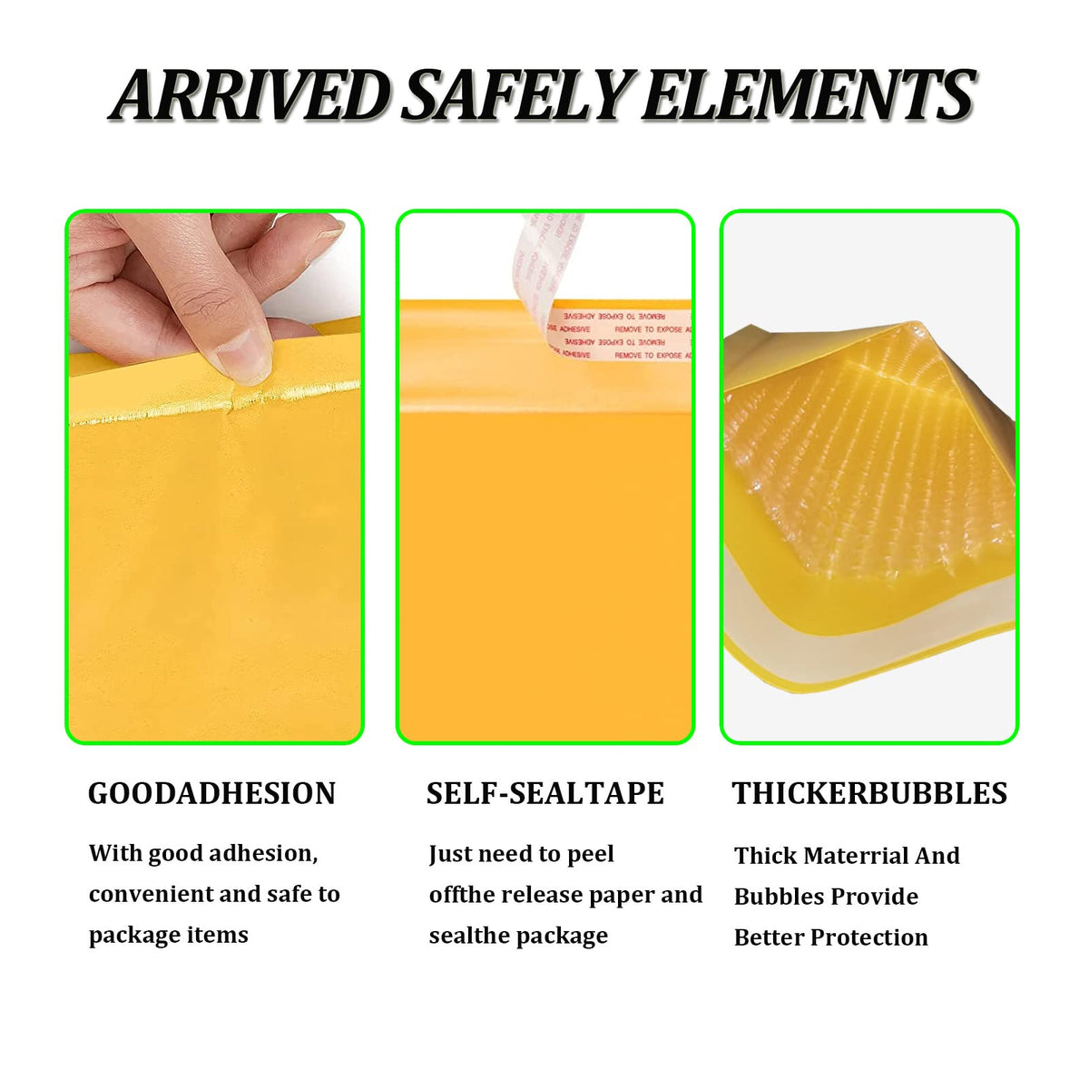 FCLMHD Kraft Bubble Mailers 6x9"100 Pack Yellow Padded Envelopes Self-Sealing Paper Shipping Bags for CDs, Video Games,Jewelry Makeup Supplies.