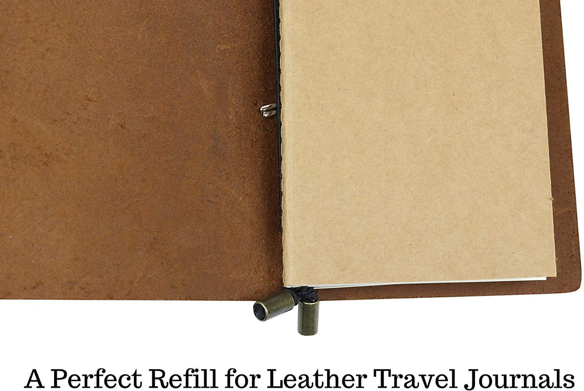 WANDERINGS A5 Grid Travelers Notebook Insert / A5 Journal Refill | 5.5 x 8.3 (14cm x 21cm) | 3 Booklets, 240 Pages | Travelers Notebook Refills for Journals, Diaries, Planners