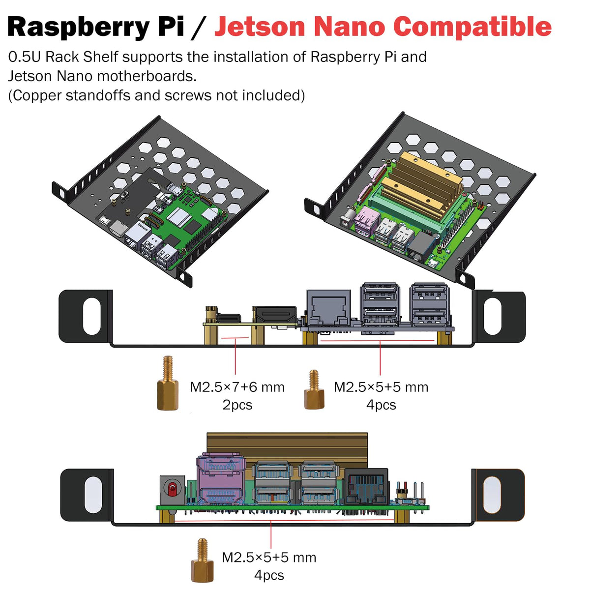 GeeekPi DeskPi RackMate TT Mini Server Cabinet for Mini PC, Network, Servers, Audio, and Video Equipment