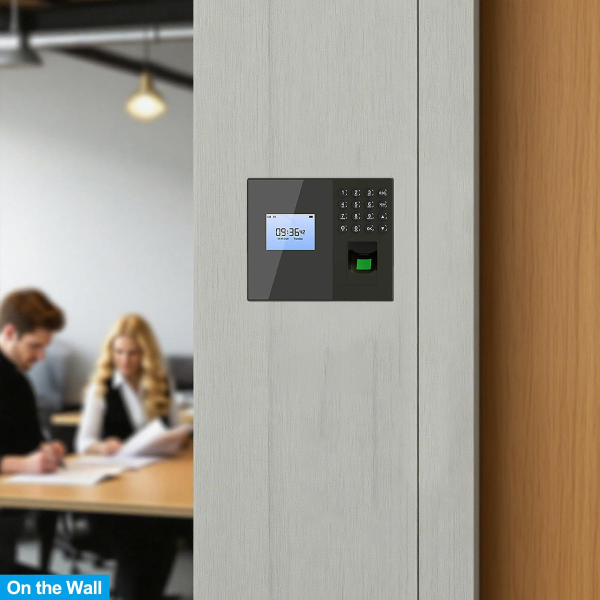 OBO HANDS Biometric Time Clocks for Employees- No Monthly Fees - Time Punch Machine for Small Business - Fingerprint/Card/Password Attendance Systems with Power Plug - Easy Reporting