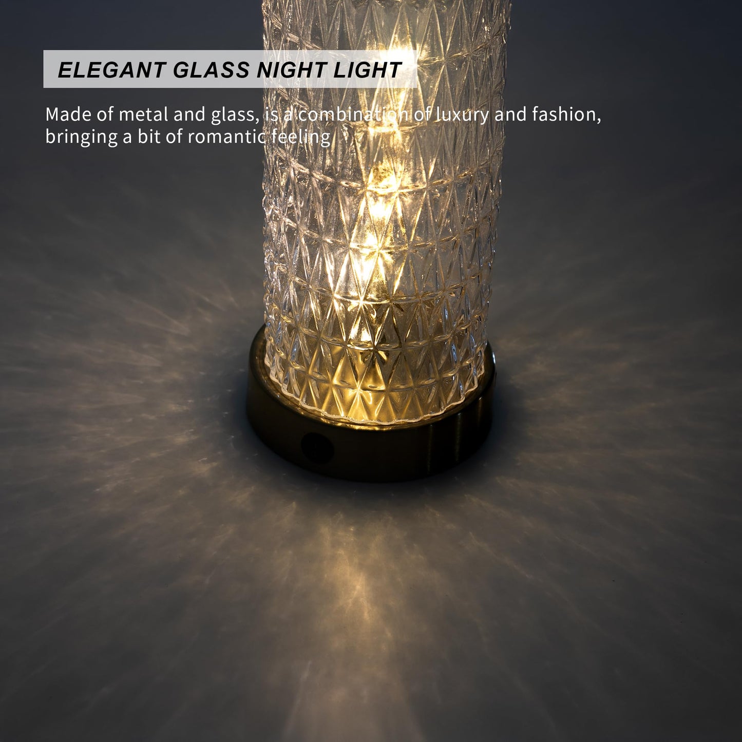 Oneach 27.75" Modern Table Lamps Set of 2, Gold Bedside Lamp with Crystal Nightlight, USB A+C, Black Grid Shade, Unique Desk Lamps for Living Room, Bedroom, Nightstand, End Table (2 Bulbs Included)