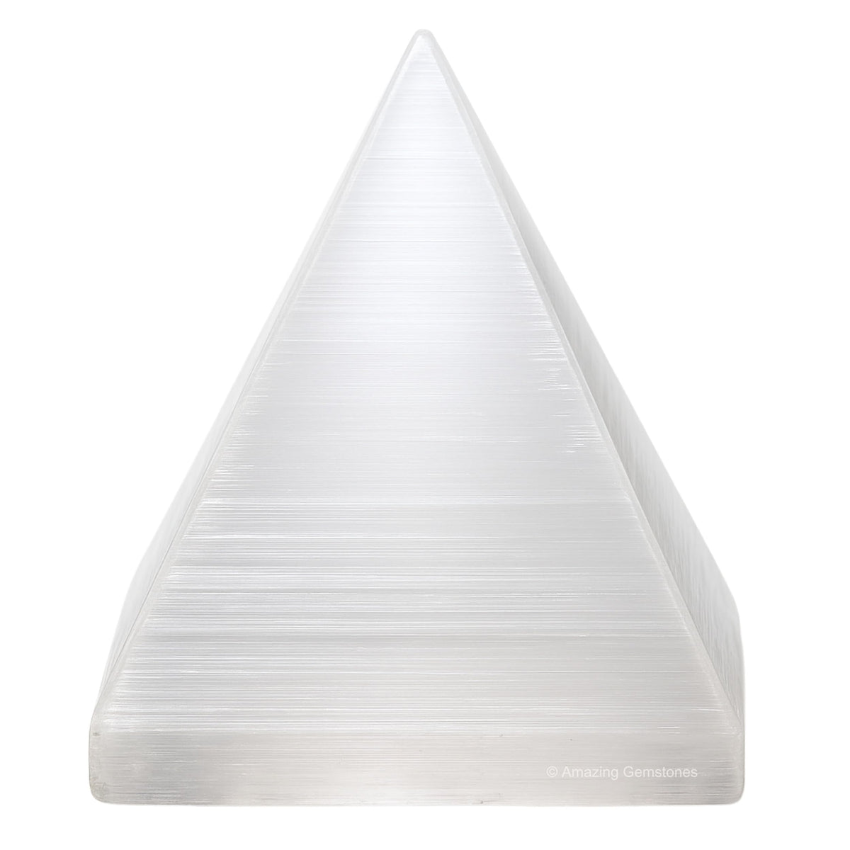 Amazing Gemstone Selenite Pyramid Crystal Healing Stones - 2" Great Pyramid Figurine of Natural Stone Pyramid for Meditation, Reiki, Chakra Balancing and Crystal Pyramids Grid