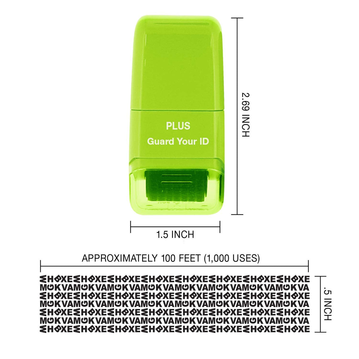 Guard Your ID Identity Protection Stamp Roller, Deluxe Multi-Color 4-Pack
