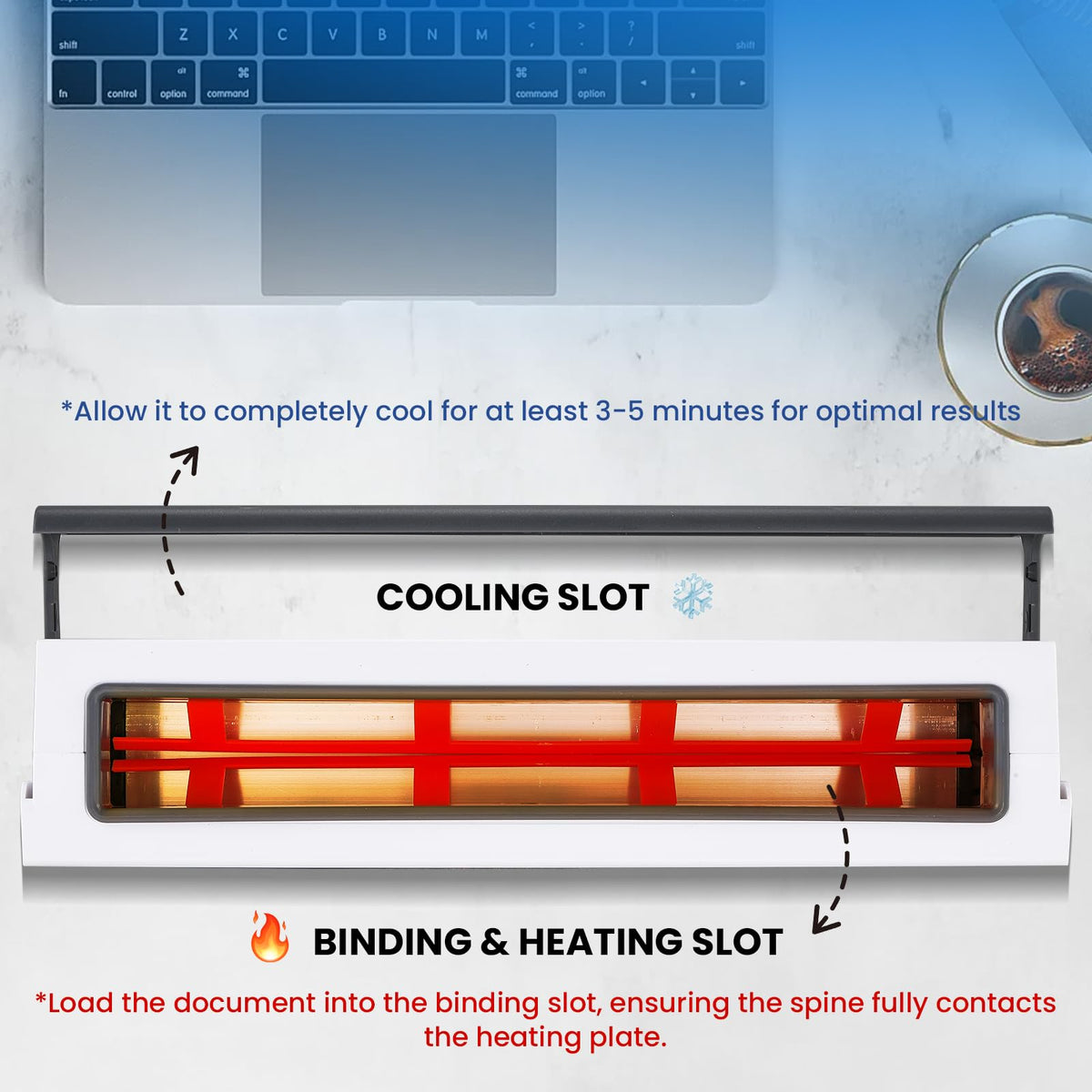 Mxmoonant Thermal Binding Machine, Max.320 Sheets for A4 A5, Compact with Cooling Position, Plus 5 Binding Covers(Letter Size), Ideal for Offices, Schools, and Home Projects