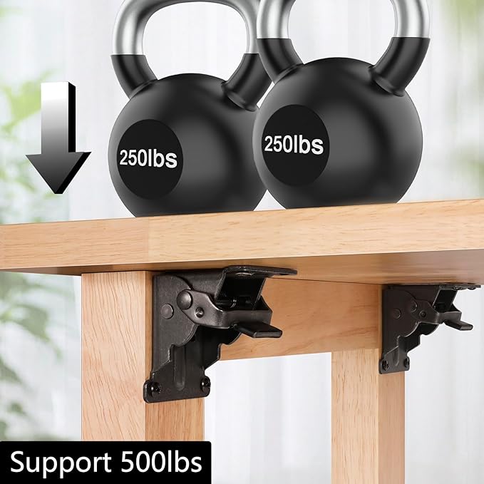 4 Pack Folding Brackets, Self-Lock Hinge