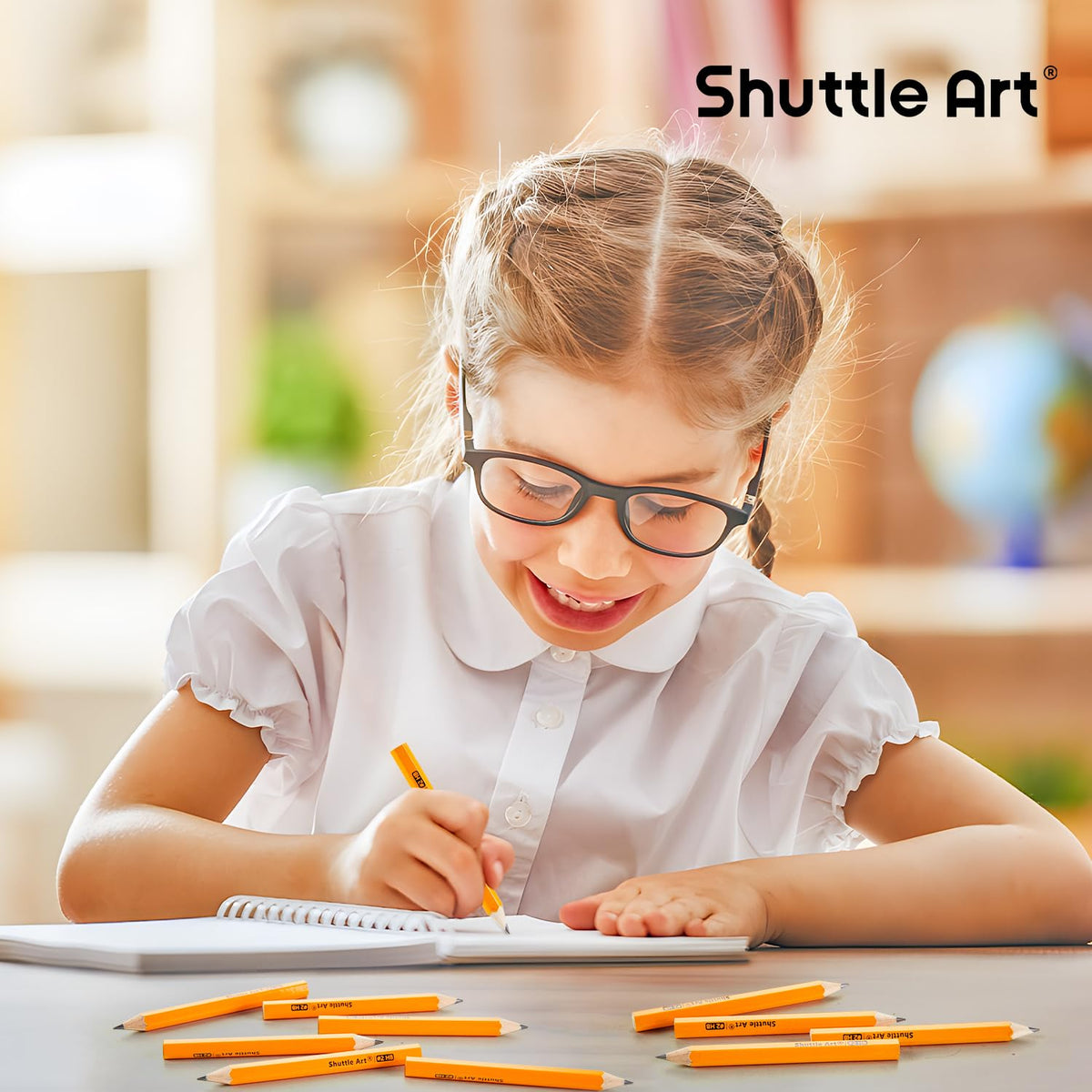 Shuttle Art 360 Pack #2 HB Golf Pencils, Wood-cased 3.5” Mini Pencils Bulk, Pre-sharpened Small Pencil for Kids Teachers Writing Marking Sketching, Classroom Essentials, Back to School Supplies