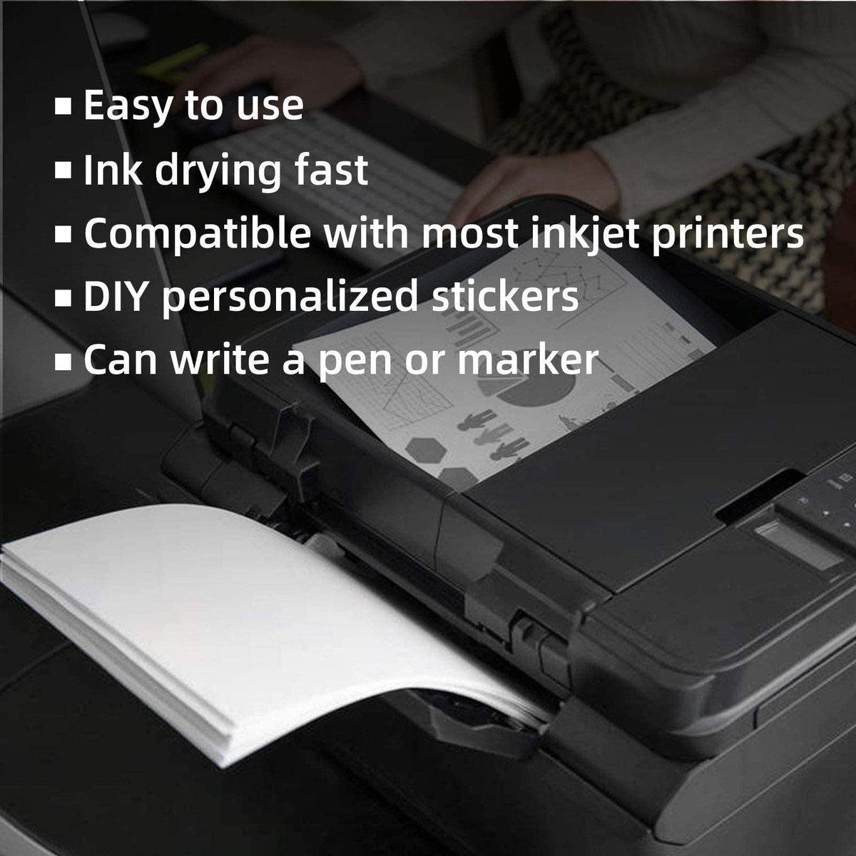 AveneMark 100 Sheets 600 Labels Shipping Address Labels, 6 up 3-1/3" x 4" Quick to Peel Stickers Paper for Laser & Inkjet Printers, Printable Mailing Labels Stickers (6 Labels per Page Sheet)