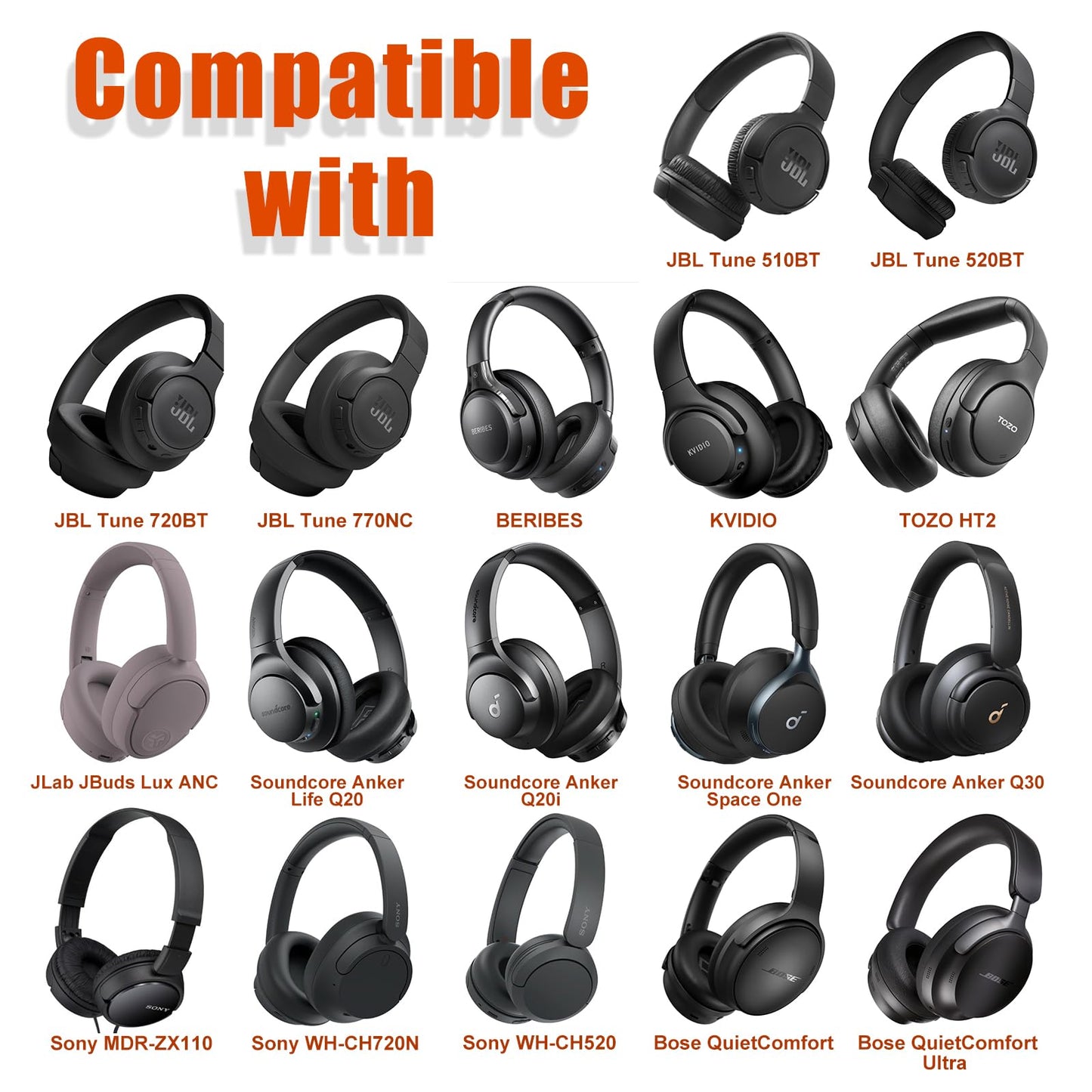 Headphone Headset Case Compatible with BERIBES/KVIDIO/JLab JBuds Lux ANC/JBL/Anker/Sony Wireless On-Ear Headphones, Green