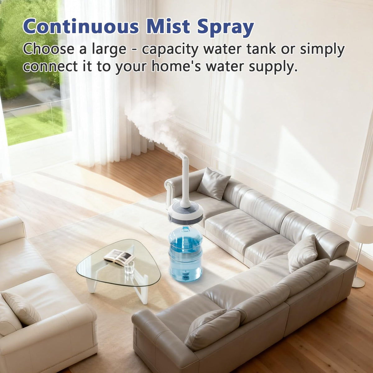 AILINKE Humidifier Large Room 1000 sq.ft. Whole house & Commercial Humidifier 800ml/h Mist Output, Tankless Ultrasonic Cool Mist Industrial Humidifiers for Home, Office, Plants, Greenhouse, Warehouse