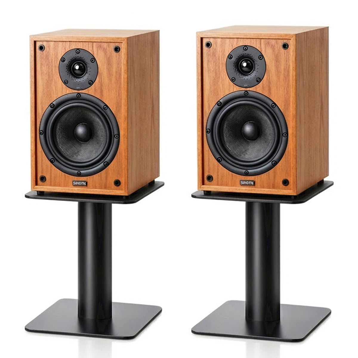 5-8 Inch Desktop Speaker Stands with Cable Management, 55lbs Heavy Duty Steel Desk Speaker Stand for Bookshelf Speakers & Studio Monitors, Stable Desktop Speaker Stand Pair, Cleaner Desk Audio Setup