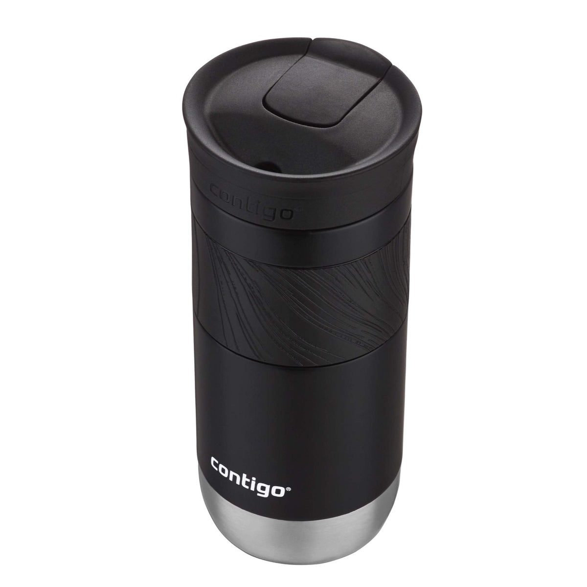 Contigo Byron Vacuum-Insulated Stainless Steel Travel Mug with Leak-Proof Lid Reusable Coffee Mug or Water Bottle BPA-Free 16oz Licorice Keeps Beverages Hot for 6 Hours or Cold for 12 Hours