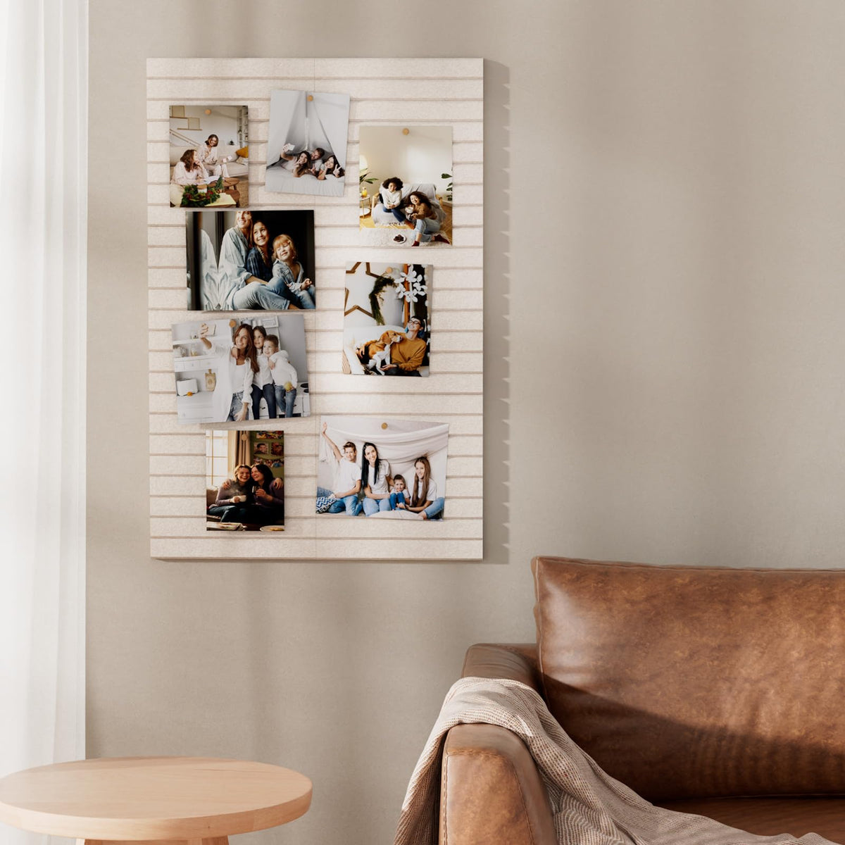 MaxGear Large Cork Boards for Walls 36" x 24", Light Tan Felt Bulletin Board Tiles for Office Decor, 6 Pack Felt Wall Tiles with Slat Paneling, Push Pin Board Home Wall Organizer