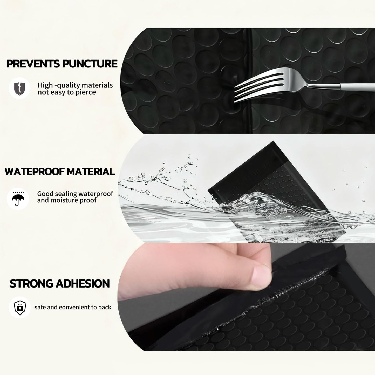 Cltowany 4×8 Small Bubble Mailers 100 Pack Waterproof Padded Envelopes Self Seal Adhesive Shipping Bags for Mailing Cards Jewelry Makeup and Small Business Packaging