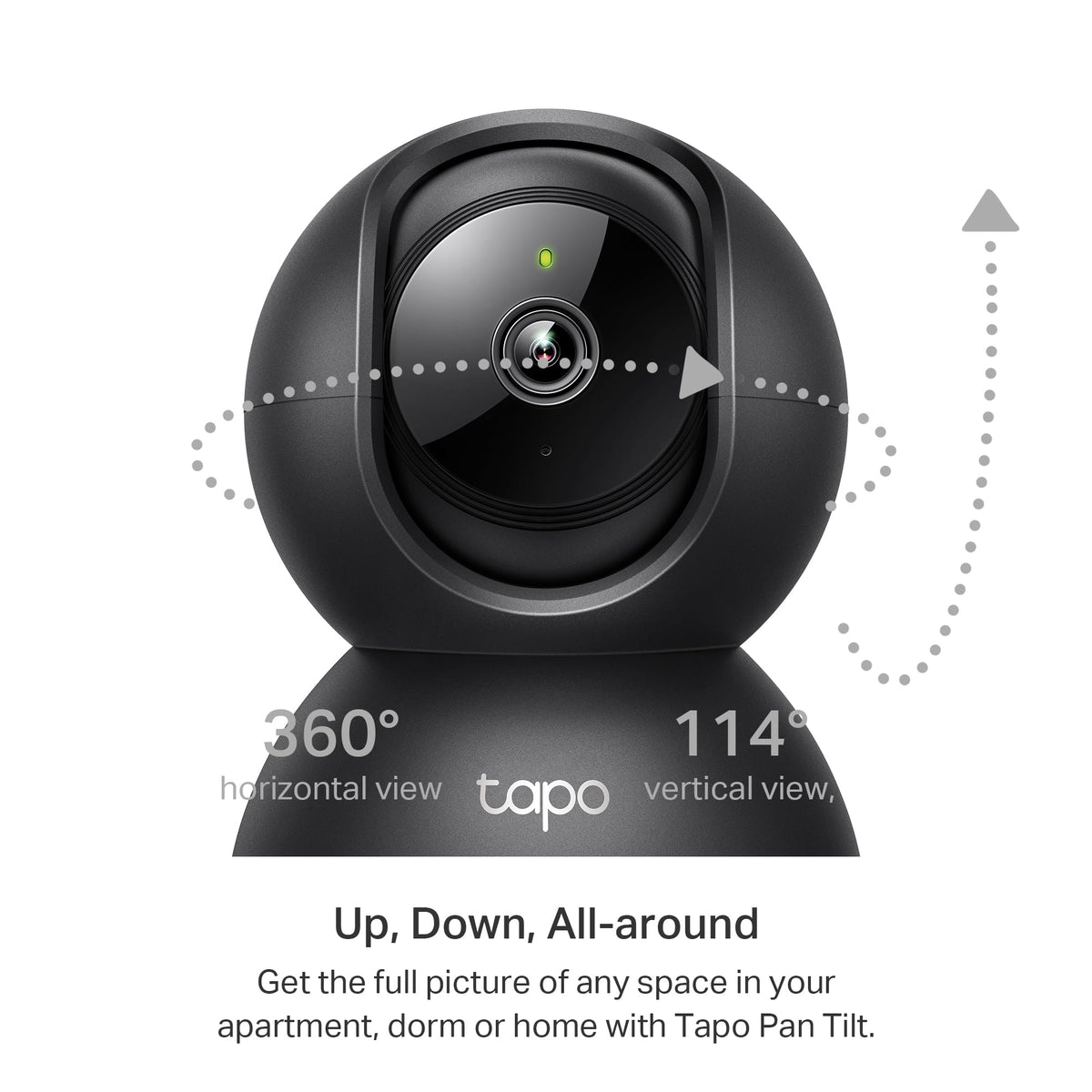 Tapo 2K Indoor Pan/Tilt Wired Security Camera - Works as a Baby Monitor & Pet Camera, Motion Detection, 2-Way Audio, Siren, Night Vision, No-Subscription Local Storage or Optional Cloud, C211 (2-Pack)