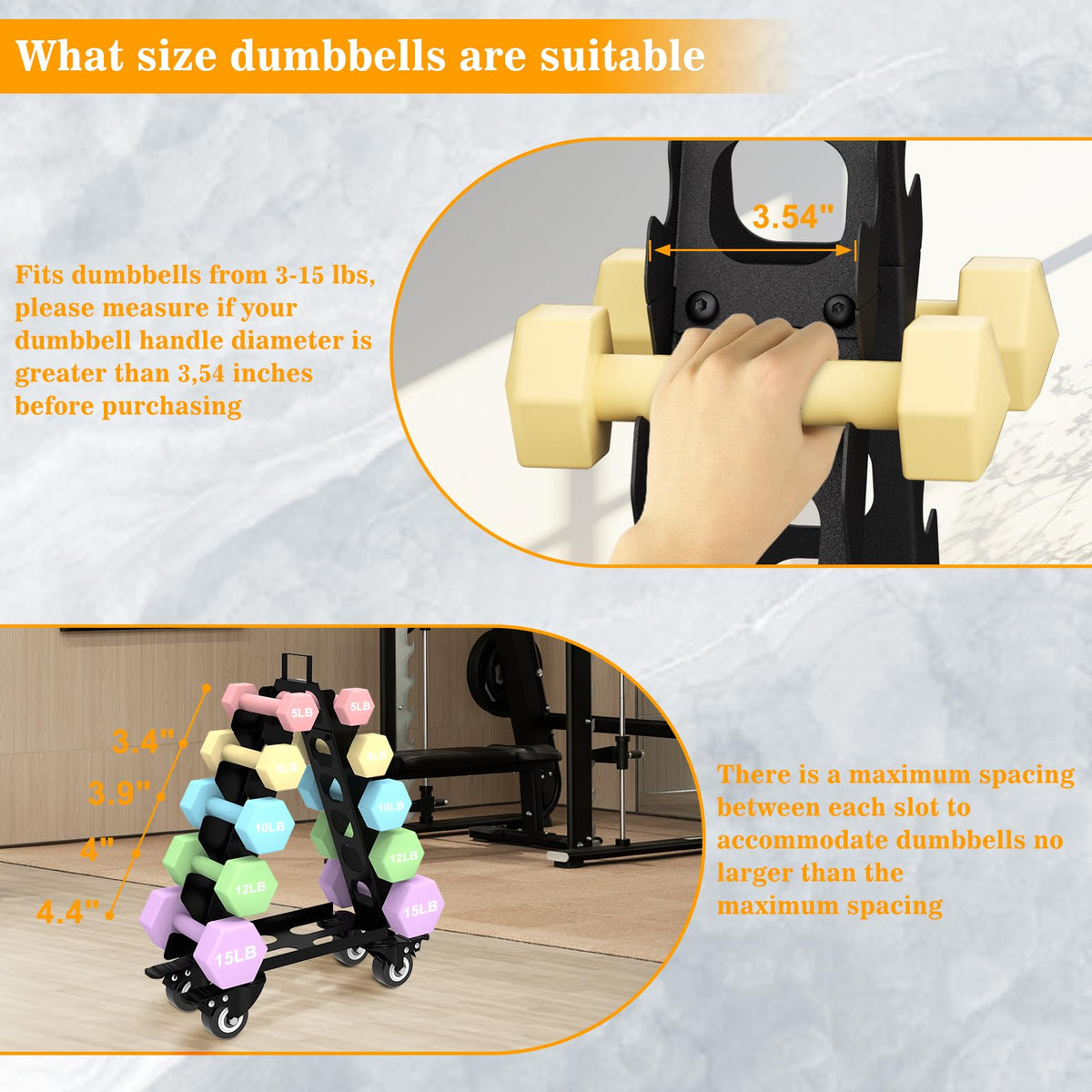 Dumbbell Rack 5 Tier with Wheels(Dumbbells not included),A-Frame Metal Dumbbell Holder with Handle,Multilevel Weight Storage for Dumbbells,Tree Shape Compact Weight Rack/Holder,Perfect for Home Gym