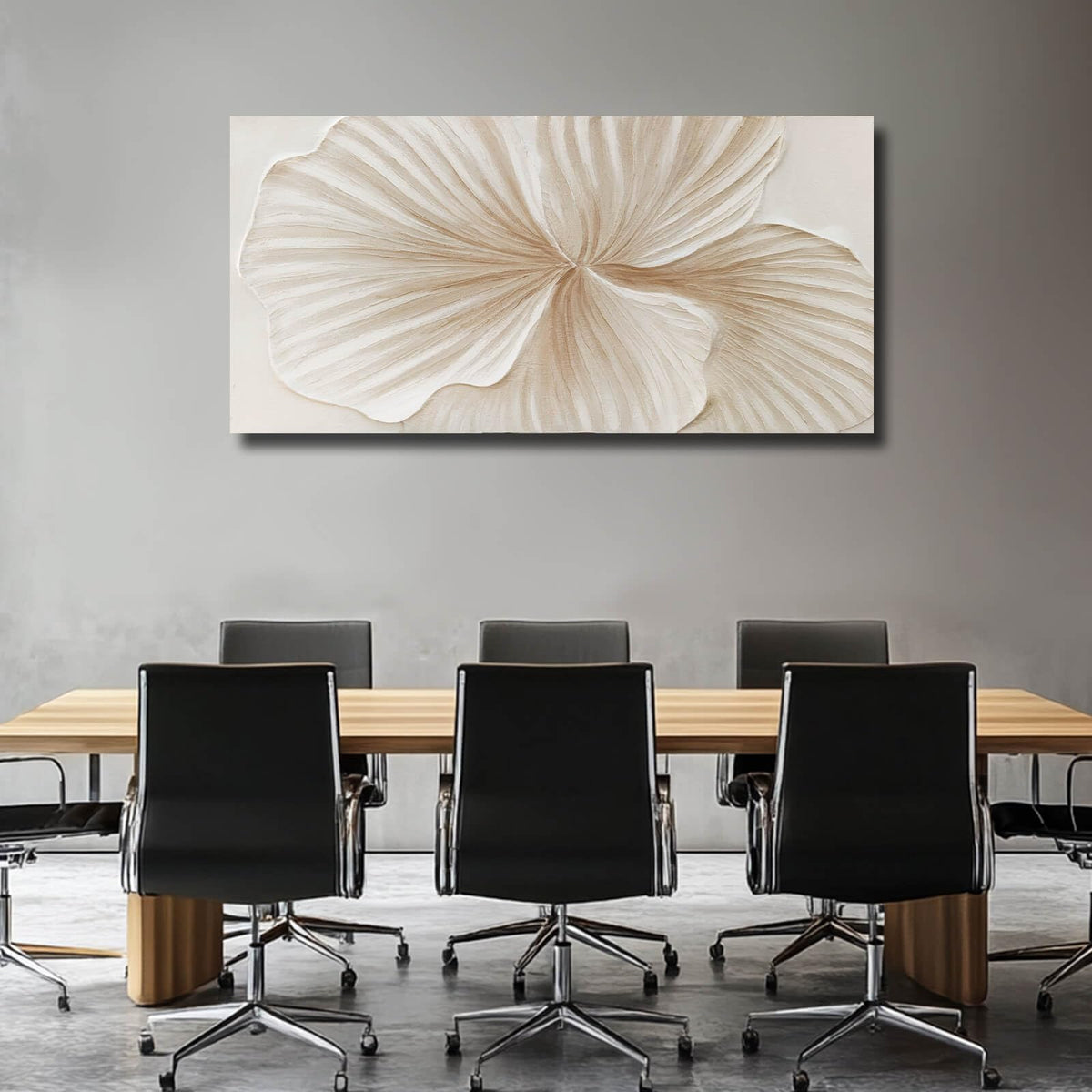 WINKAILIN White and Gold wall Art Abstract Floral Painting Modern 24x48 Artwork Minimalist Canvas for Bedroom Living Room Office Home Decoration