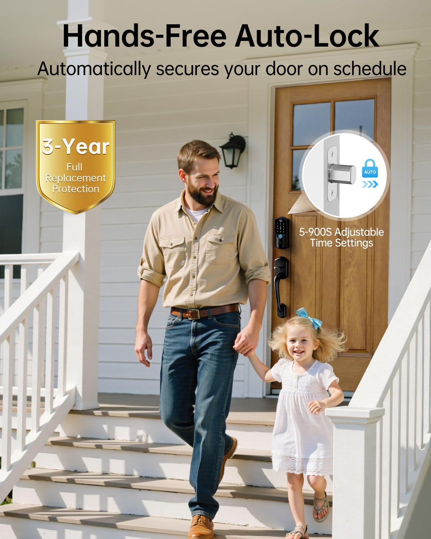 WiFi Smart Lock for Front Door – Firstriver Keyless Entry Electronic Deadbolt with Biometric Fingerprint & Digital Keypad Built-in Wi-Fi App Control Auto Lock Compatible with Alexa & Google Assistant