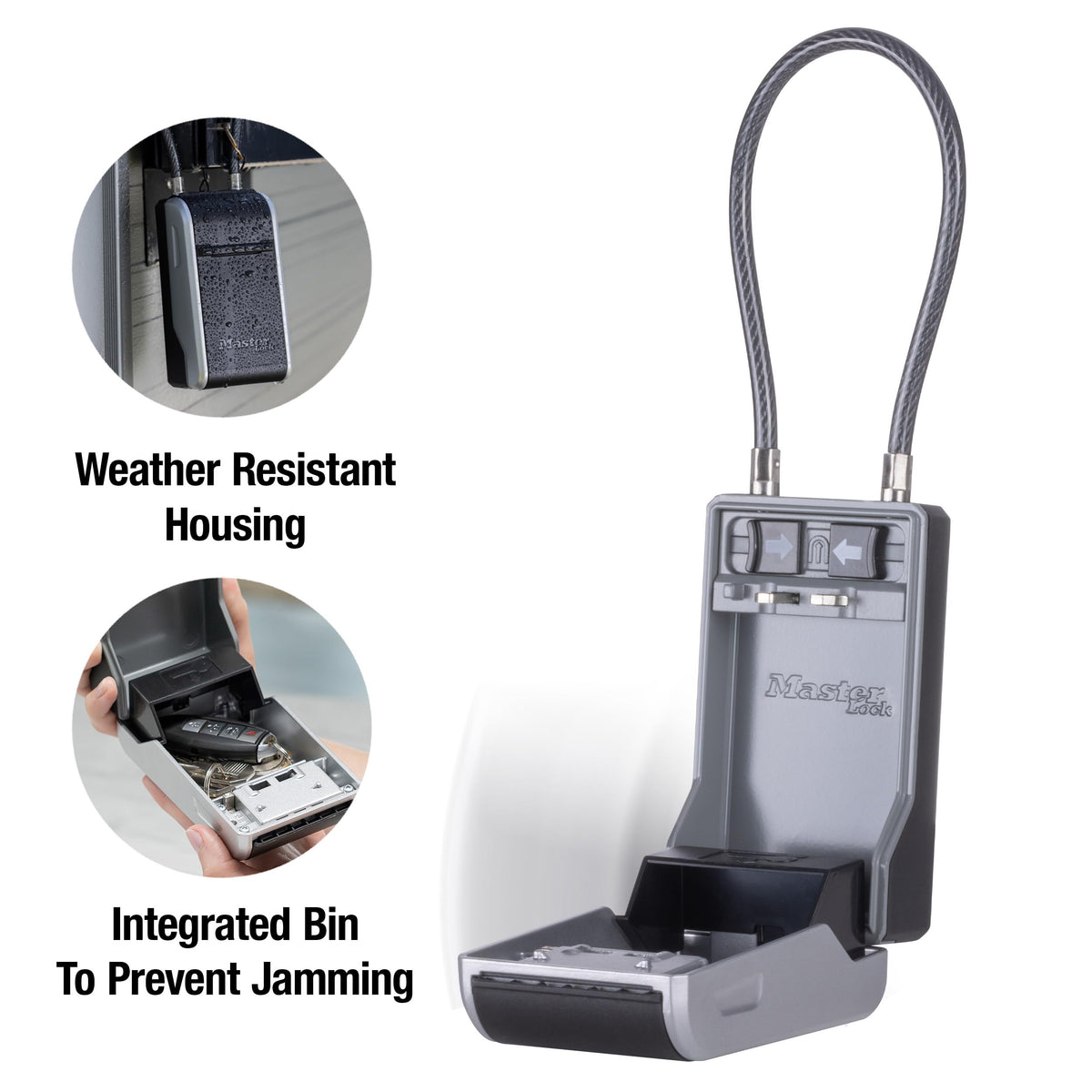 Master Lock High Capacity Key Lockbox, Combination Dial, Removable Cable