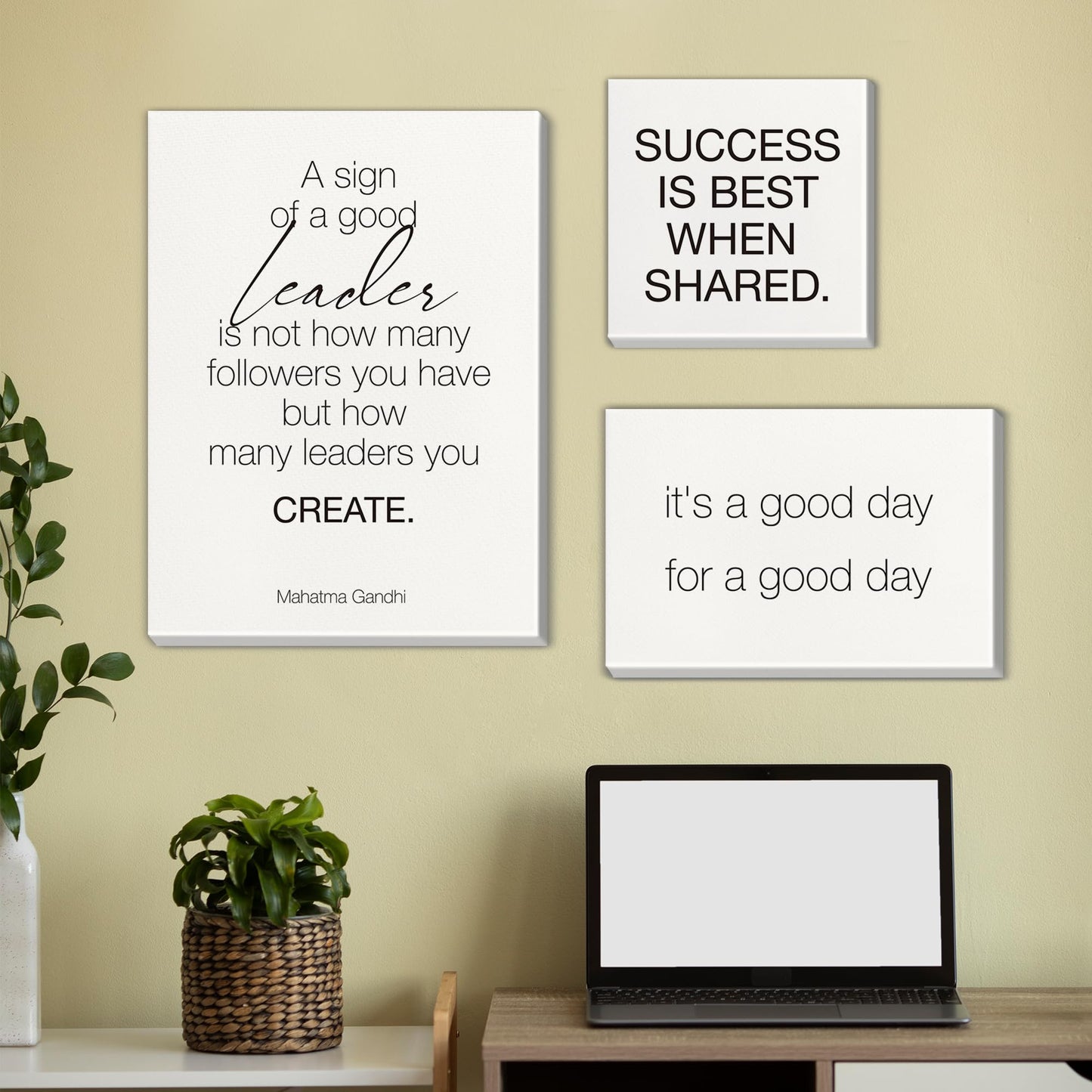 Teamwork Wall Art for Office Motivational Team Office Artwork for Wall Decor Inspirational Modern Posters Set of 6 Framed Leadership Canvas, Team Gifts