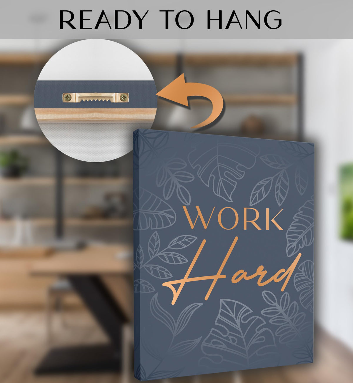 Motivational Wall Art For Office Set, Inspirational Canvas Triptych, Positive Affirmations Wall Decor With Quotes, 3 Wrapped Canvas Panels For Bedroom, Living Room, Workspace, 12.5x15 Inch each panel