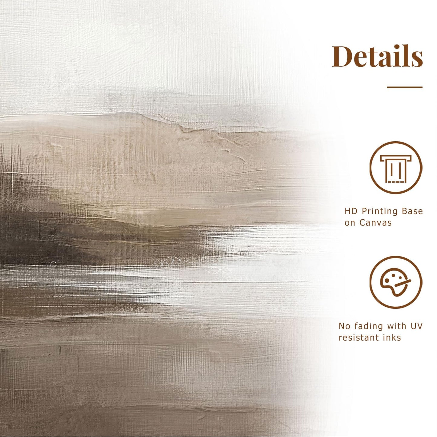 SAFERRYHOME Neutral Abstract Framed Wall Art - Minimalist Modern Nordic Calm Canvas Print Set, Landscape Shapes Earth Tone Illustrations Decor for Living Room, Bedroom - 3 Panels 16x24 Inch