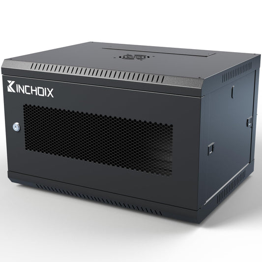 Kinchoix 6U Server Cabinet Wall Mount Network Rack Enclosure Cabinet Enclosure for Computer Data Networking Electronic Equipment, Removable Side Panels 14.5in Depth