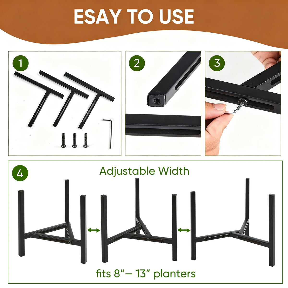 Aivkoif Adjustable Beverage Dispenser Stand - Universal Holder Fits 1 to 3.5 Gallon Drink Dispensers for Party, Wedding, Catering (Stand Only) (Black-1PCS)