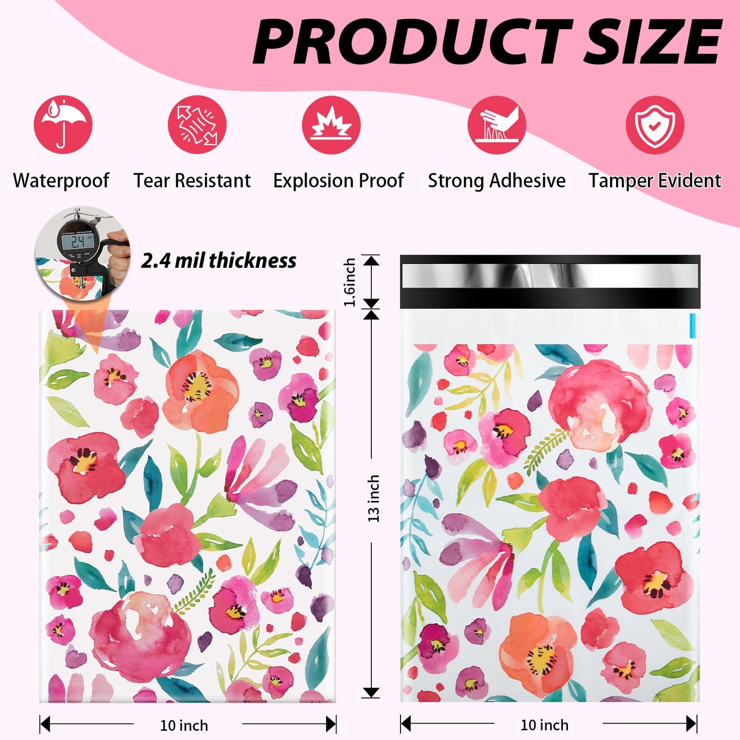 Oududianzi Poly Mailers 10x13, 100PCS Shipping Bags, Self-Seal Mailing Bags, Mailers Poly Bags, Polymailers Packaging Bags for Online Small Bussiness and Retail Stores