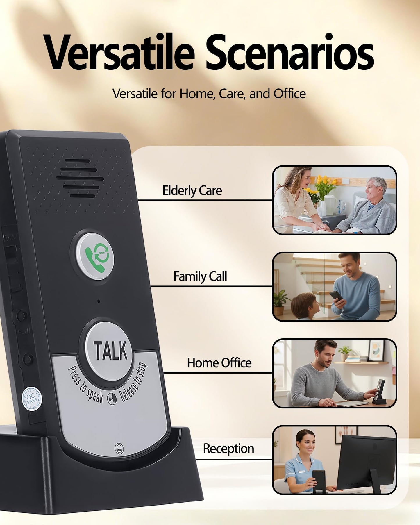 Nexytrix Intercoms Wireless for Home, Long Range Wireless Intercom System for Room to Room Communication, 2 Way Voice Intercom for Elderly, Seniors, and Kids