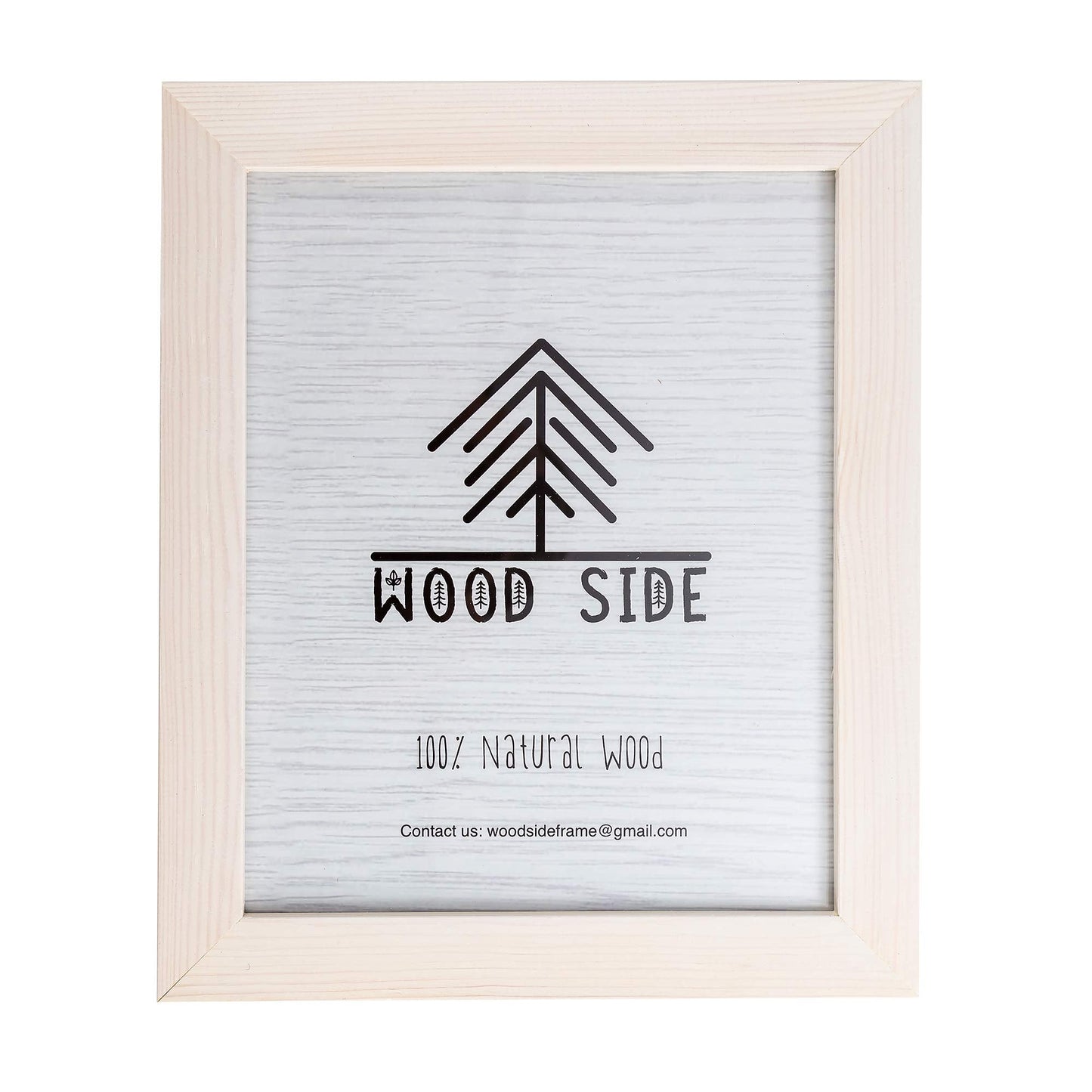 Rustic Wooden Picture Frames 8x10 - White - Set of 2-100% Natural Eco Solid Wood and High Definition Real Glass for Wall Mounting Photo Frame