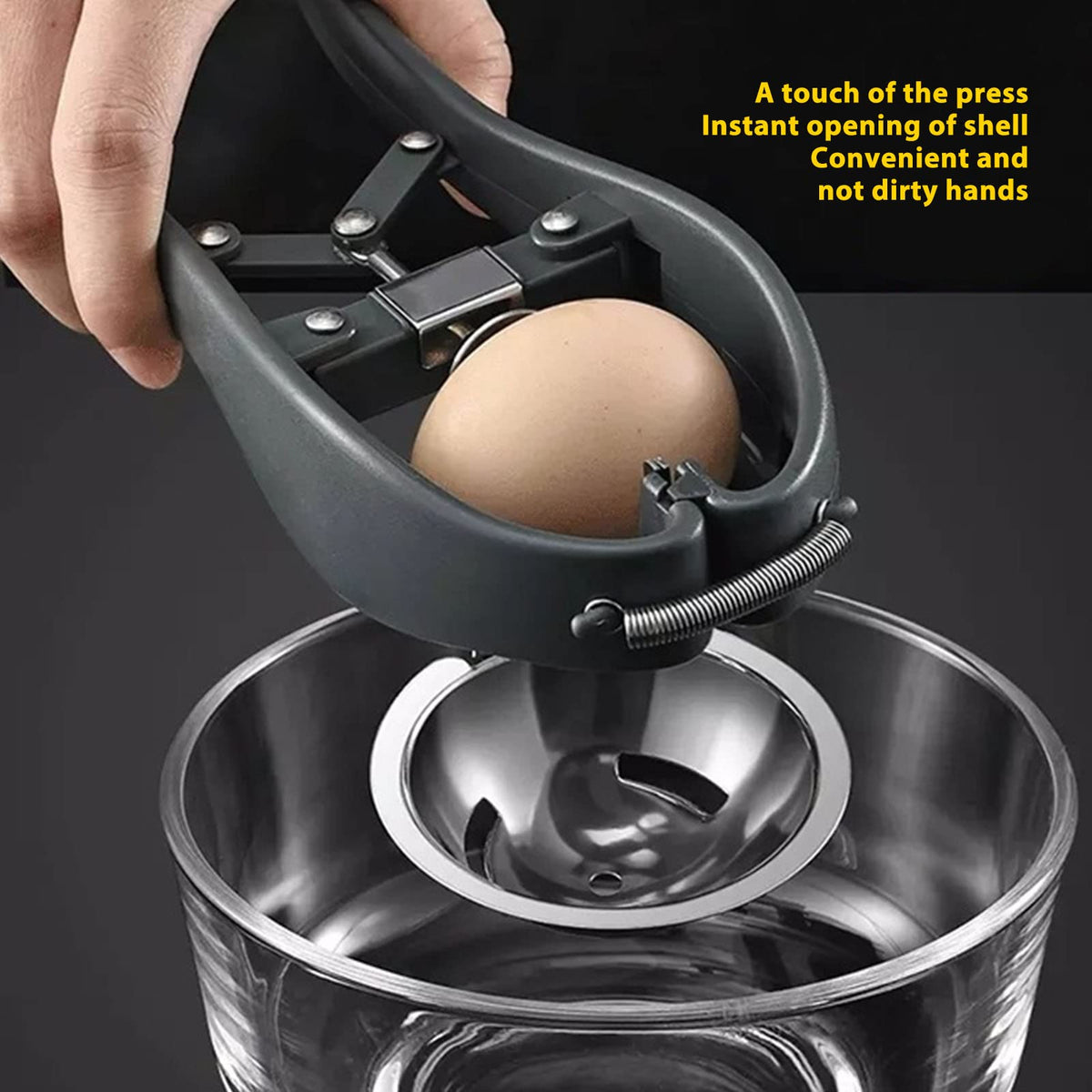 Stainless Steel Professional Egg Opener - Automatic Cracking Tool, Easy Eggshell Cutter, Hard & Soft-Boiled Eggs