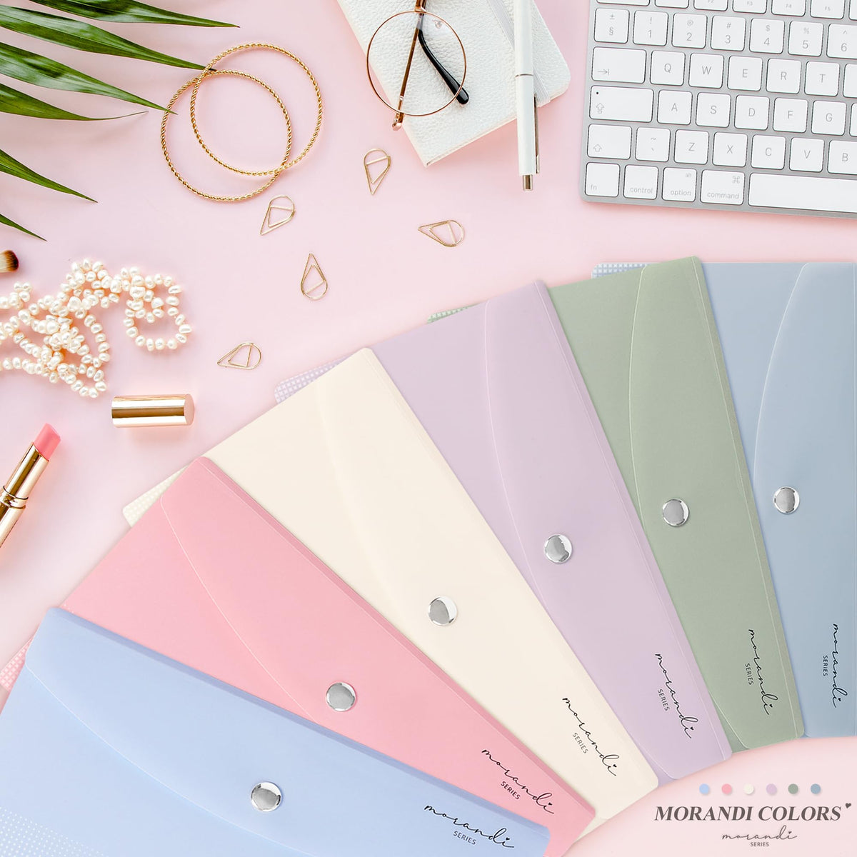 H4D Budget Envelopes for Cash System, Bill Bags, Small Plastic Receipt Holder Organizer, Pastel Colors, 9x5 Inch, 12 Pack