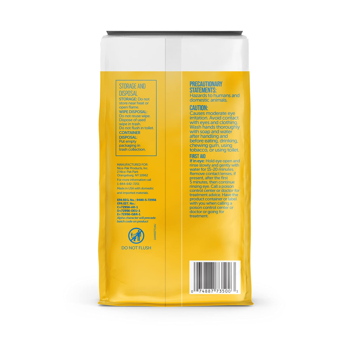 Nice 'N Clean Disinfecting Surface Wipes 304ct | Cleans & Disinfects Home & Kitchen Surfaces | Fresh & Lemon Scent