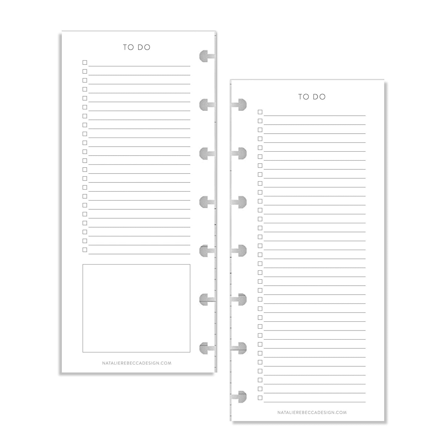 BetterNote Skinny To Do List Refills for Discbound Notebooks, Half Sheet Checklist, Fits Levenger Circa, Staples Arc, TUL, The Happy Planner, Disc Bound, Talia (Classic- 25 Sheets, 8-Disc, 5.5"x8.5")