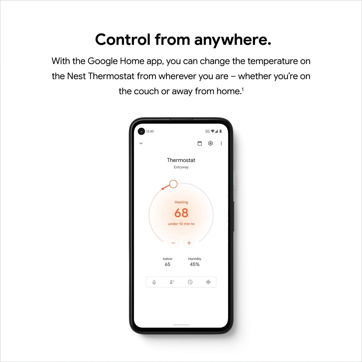 Google Nest Thermostat - Smart Thermostat for Home - Programmable Wifi Thermostat - Snow
