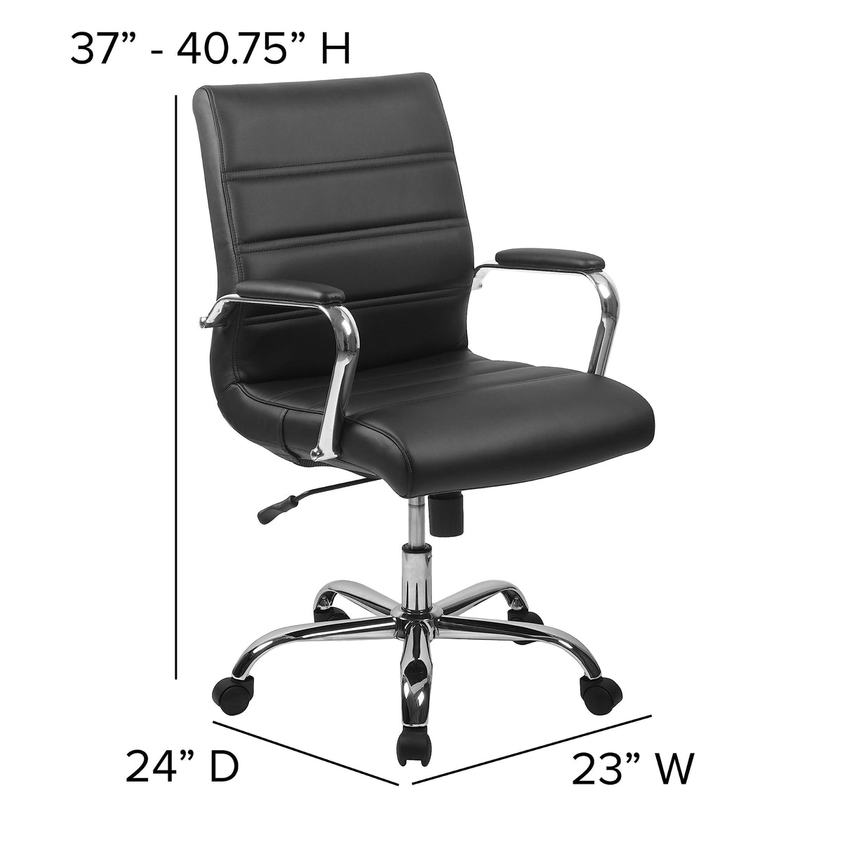 Flash Furniture 5 Piece Rustic Gray Oval Conference Table Set with 4 Black and Chrome LeatherSoft Executive Chairs