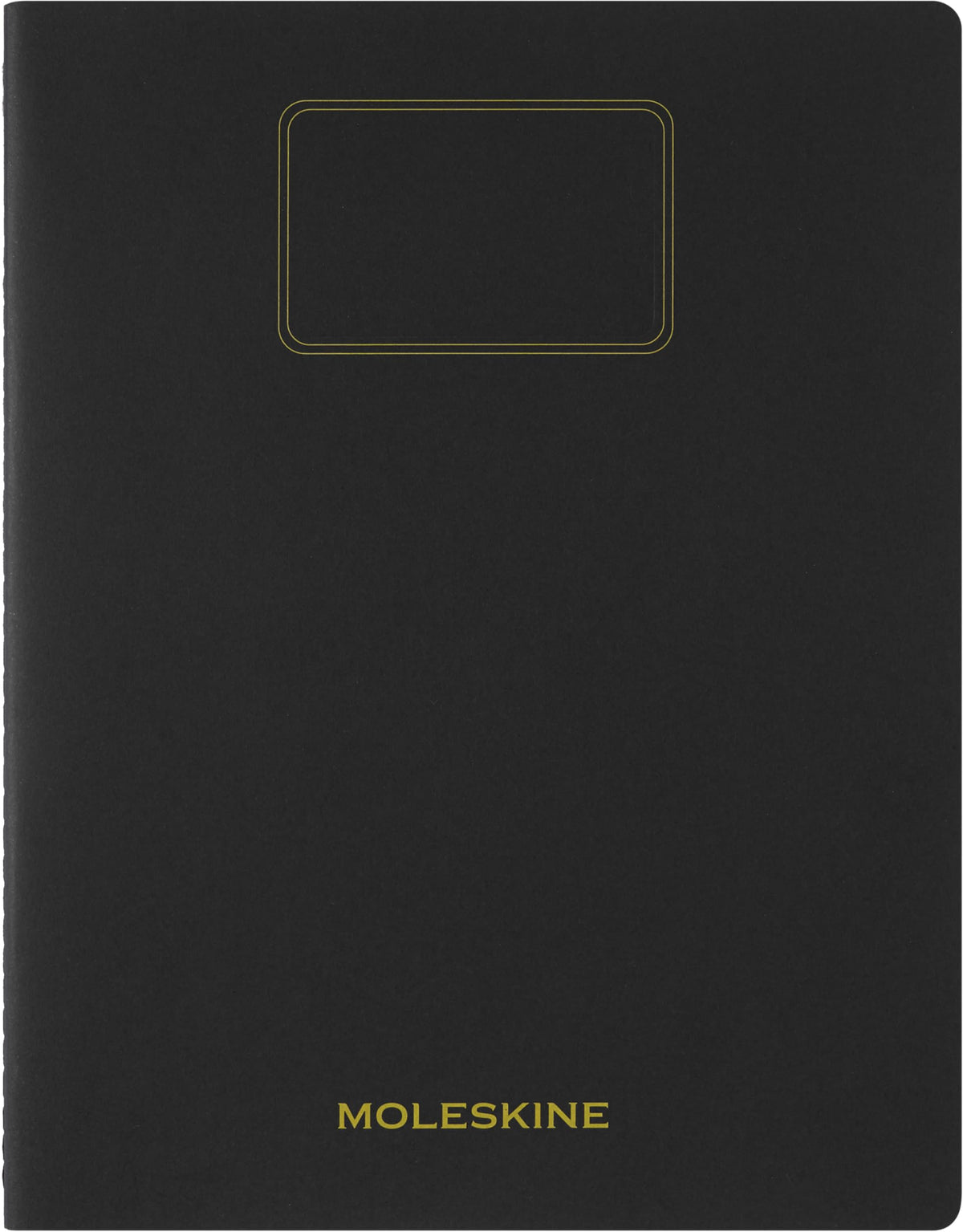 Moleskine Student Cahier Journal, Soft Cover, Plain/Blank, XXL (8.5" x 11"), Black, 120 Pages, Set of 2