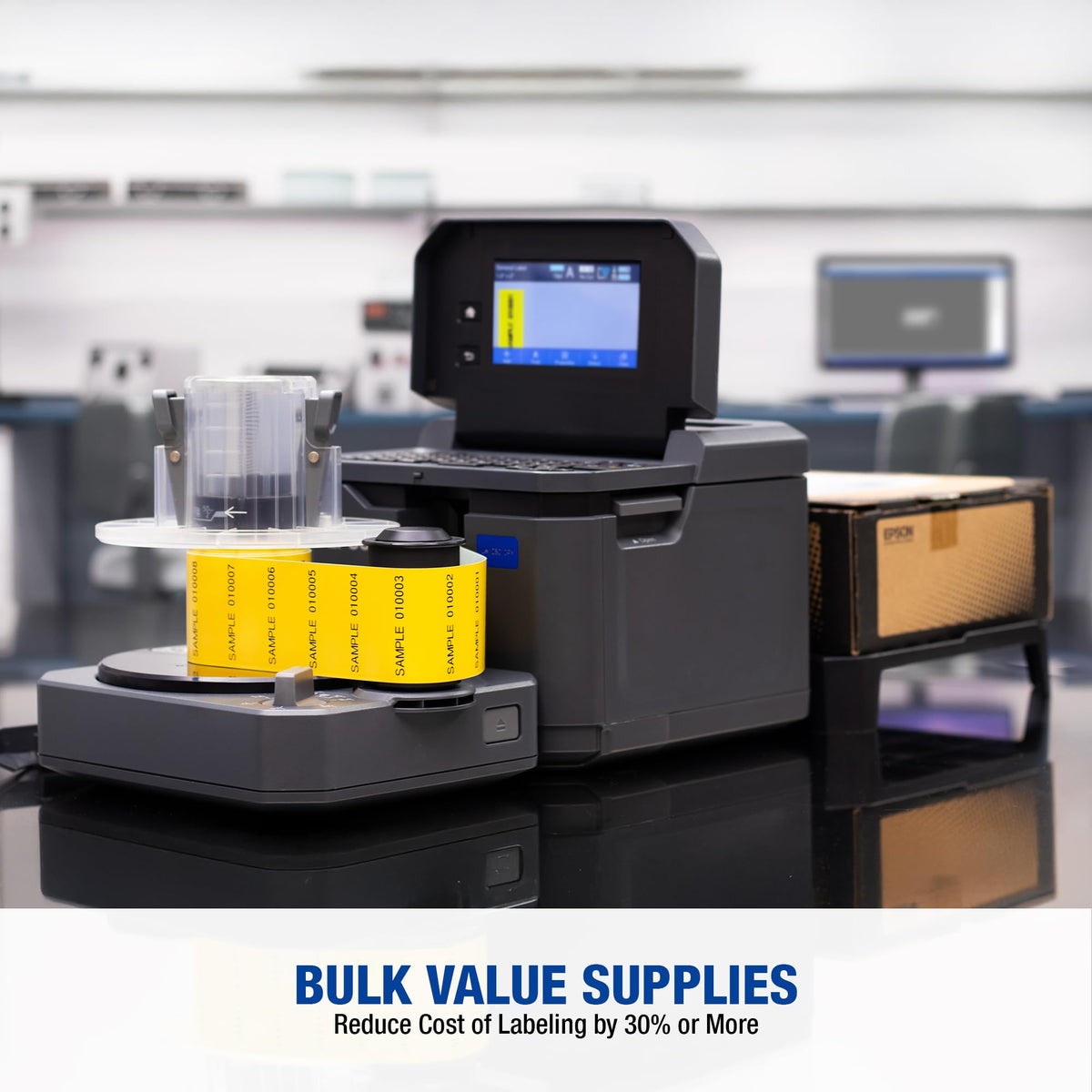 LABELWORKS Epson LW-Z5010PX Industrial Label Maker - Complete Printer Kit with Accessories, PX 147' Bulk Label Rolls, Desktop Printer