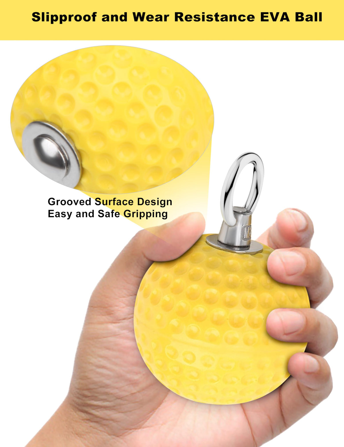 Pull Up Grips Ball Grip Strength Trainer, Climbing Grip Strength Training Pull Up Grips Handles, Cable Machine Attachments, Pull Down Attachment for Hand Wrist Finger