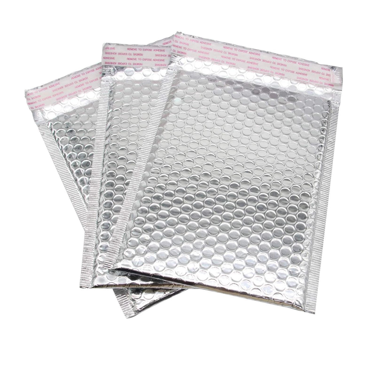 YUENPUN 50 Pack 7 x 9 Inch Metallic Bubble Mailers, Silver Padded Mailing Envelopes, Foil Self Seal Padded Envelopes for mailing, packing
