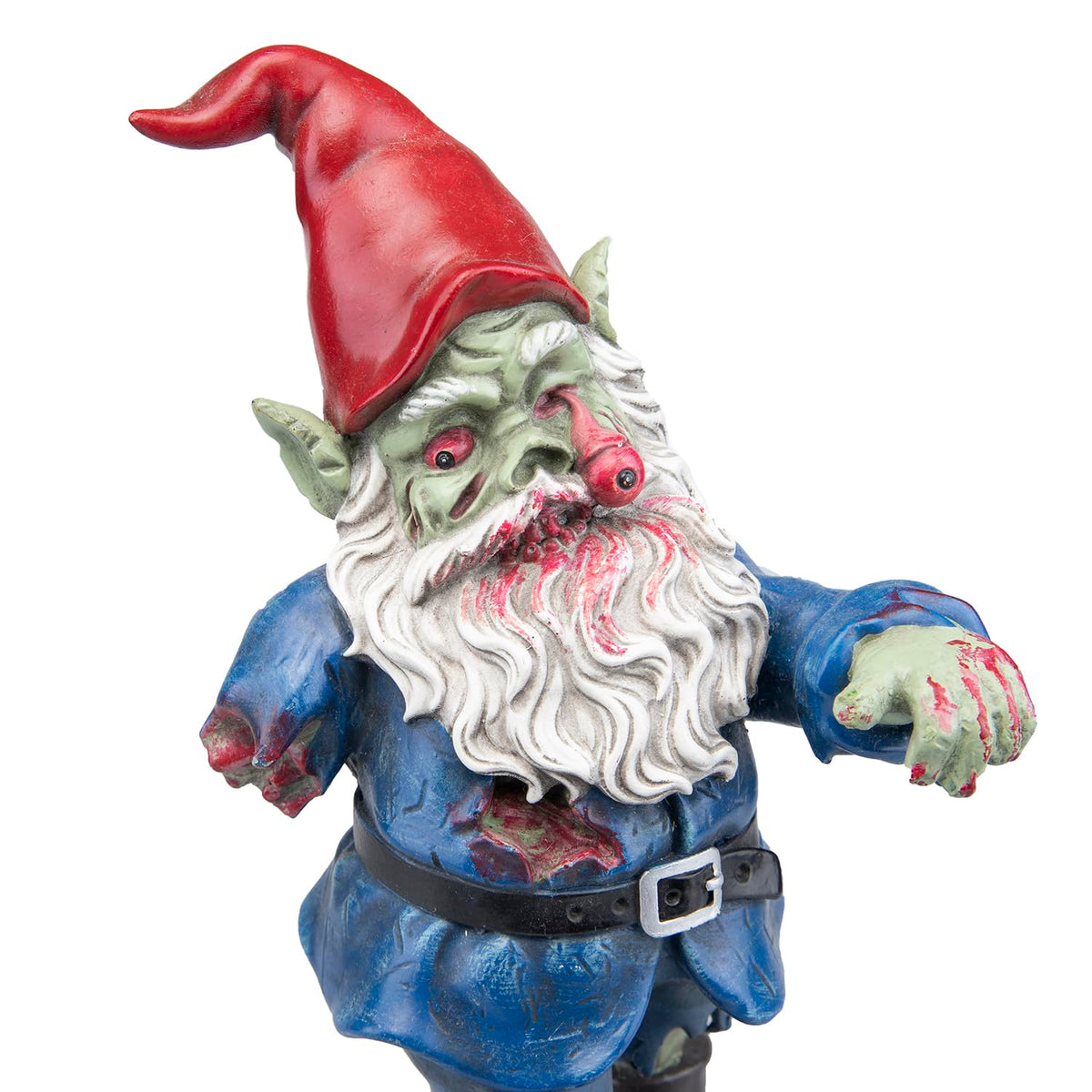 FICITI Zombie Gnome Evil Scary Walking Dead Gnome Gnombia Garden Statue, Halloween Decoration - 10 inches