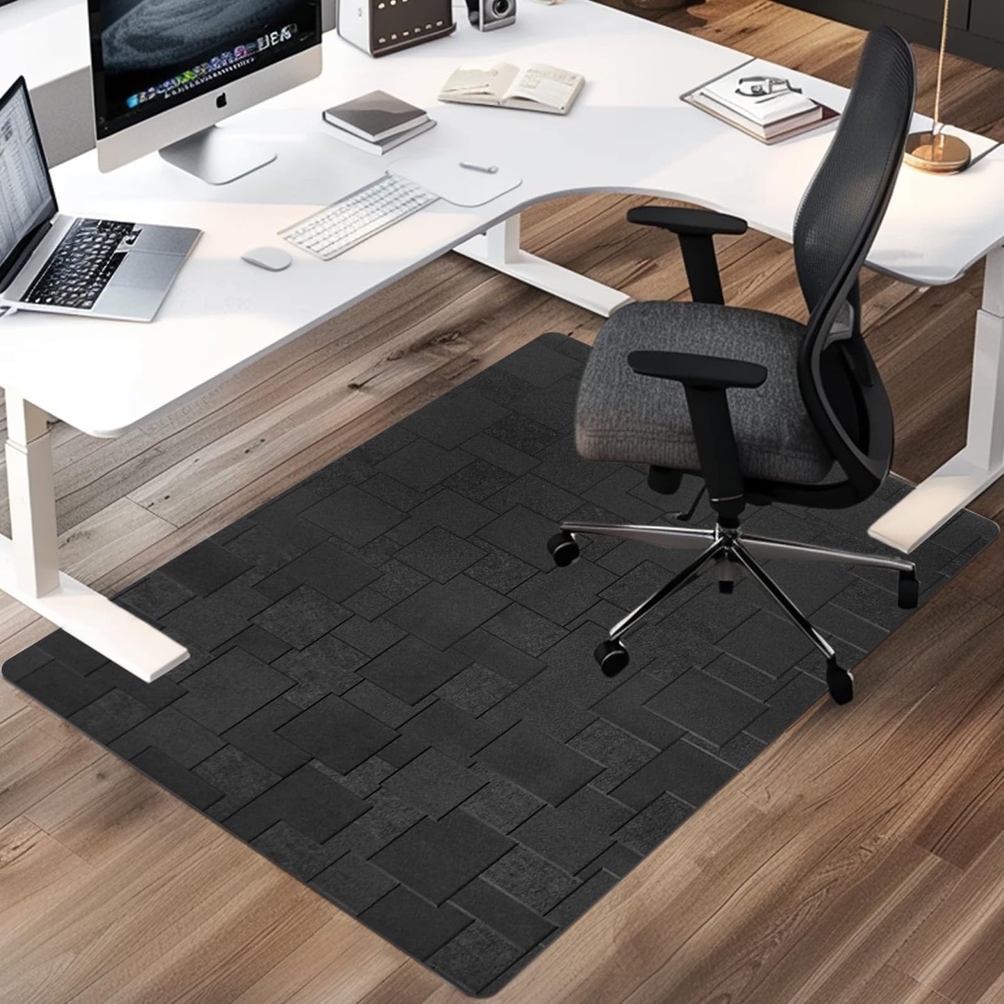 Office Chair Mat for Hard Floor, 63x51 inches Large Computer Chair Mat, Multi-Purpose Desk Floor Protector for Work, Home, Gaming